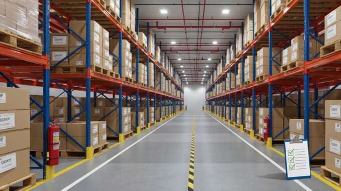 brandsichere Lagerpraktiken im Lagerhaus