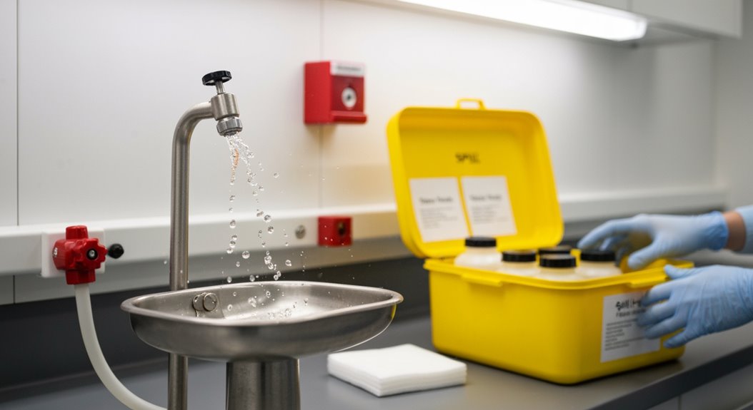 sofortige kontinuierliche Augenwaschung