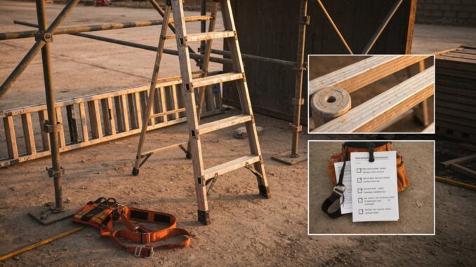 Leitern sichere Verwendung Inspektion