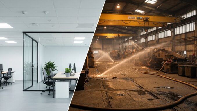 Büro- vs. Fabrikbrandschutz