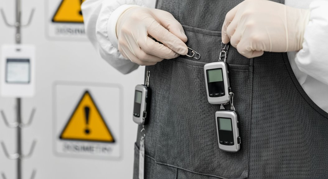 personalisierte kalibrierte Strahlendosimeterplatzierung