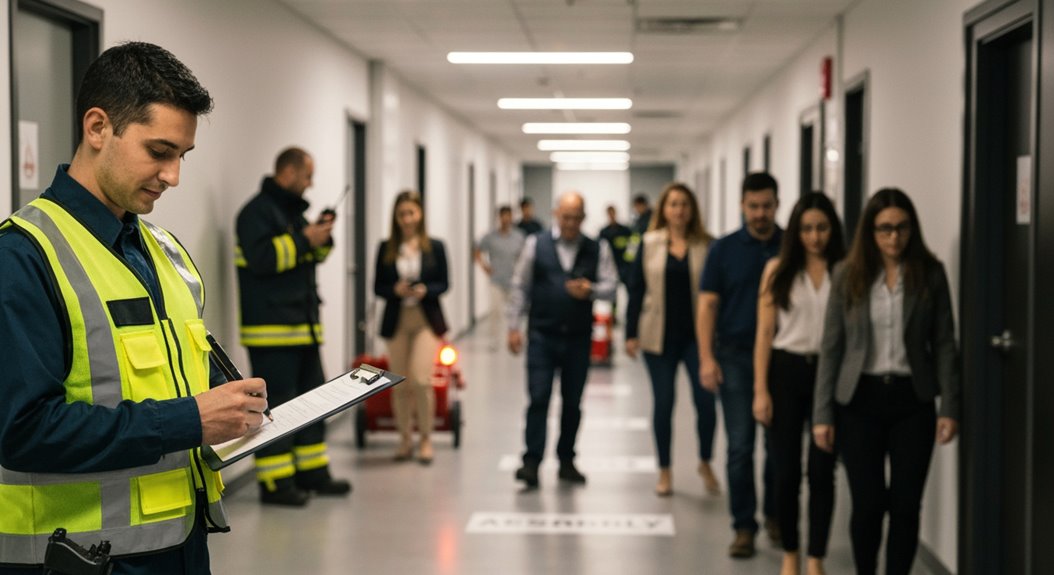 Stopp Arbeit evakuieren melden