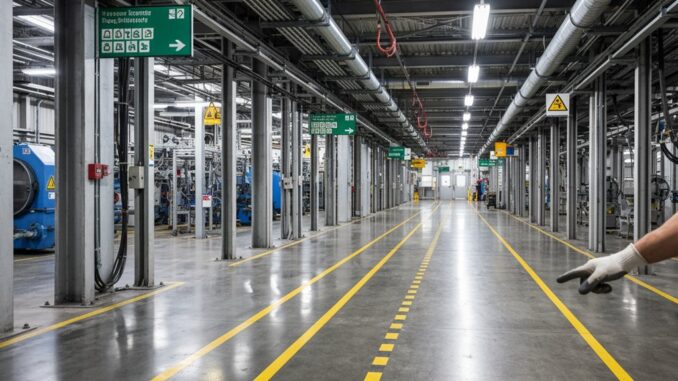 Arbeitsplatzsicherheitsbeschilderung Platzierung